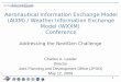 11 Aeronautical Information Exchange Model (AIXM) / Weather Information Exchange Model (WXXM) Conference Addressing the NextGen Challenge Charles A. Leader