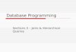 Database Programming Sections 3 – Joins & Hierarchical Queries