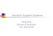 Decision Support Systems Yong Choi School of Business CSU, Bakersfield
