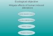Ecological objective Mitigate effects of human induced alterations Identify alteration sources Describe unaltered system Deficits = impact Mitigation measures