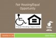 Fair Housing/Equal Opportunity Glenn Misner  September 10, 2015