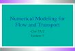 Numerical Modeling for Flow and Transport Cive 7332 Lecture 7