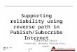 2012.**.** Supporting reliability using reverse path in Publish/Subscribe Internet Takashima Daiki ParkLab, Waseda University, Japan 1/11