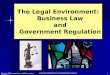 Chapter 22 Business Law and Government Regulation Copyright 2009 Prentice Hall Publishing Company 1 The Legal Environment: Business Law and Government