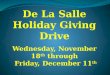 The City of De La Salle supports the De La Salle Holiday Giving Drive