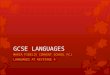 GCSE LANGUAGES MARIA FIDELIS CONVENT SCHOOL FCJ LANGUAGES AT KEYSTAGE 4