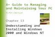 A+ Guide to Managing and Maintaining Your PC Fifth Edition Chapter 13 Understanding and Installing Windows 2000 and Windows NT