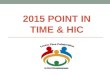 2015 POINT IN TIME & HIC. Sheltered PIT Data 2015 People in Households with Children