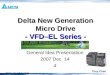 Delta Confidential General Idea Presentation 2007 Dec. 14 d Delta New Generation Micro Drive - VFD–EL Series - Tony Chen