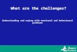 What are the challenges? Understanding and coping with emotional and behavioural problems