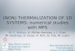 Max Planck Institut of Quantum Optics (Garching) New perspectives on Thermalization Aspen 17-21.3.2014 (NON) THERMALIZATION OF 1D SYSTEMS: numerical studies