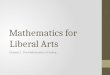 Mathematics for Liberal Arts Chapter 1 The Mathematics of Voting