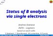 ALICE Physics Week, Muenster, 13.02.07 Andrea Dainese 1 Status of B analysis via single electrons Andrea Dainese INFN – Legnaro based on work with: F.Antinori,