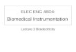 ELEC ENG 4BD4: Biomedical Instrumentation Lecture 3 Bioelectricity