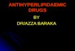 ANTIHYPERLIPIDAEMIC DRUGS BY DR/AZZA BARAKA. Learning objectives Classify the antihyperlipidemic drugs. Classify the antihyperlipidemic drugs. Explain
