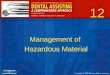 12 Management of Hazardous Material. 2 OSHA’s Objective To provide a safe work environment for all employees
