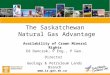 Www.ir.gov.sk.ca The Saskatchewan Natural Gas Advantage Availability of Crown Mineral Rights Ed Dancsok, P Eng., P Geo. Director Geology & Petroleum Lands