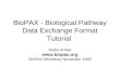 BioPAX - Biological Pathway Data Exchange Format Tutorial Nadia Anwar  BioPAX Workshop November 2009