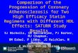 Comparison of the Progression of Coronary Atherosclerosis for Two High Efficacy Statin Regimens with Different HDL Effects: SATURN Study Results SJ Nicholls,
