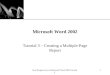 XP New Perspectives on Microsoft Word 2002 Tutorial 31 Microsoft Word 2002 Tutorial 3 – Creating a Multiple-Page Report