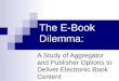 The E-Book Dilemma: A Study of Aggregator and Publisher Options to Deliver Electronic Book Content
