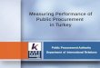 Public Procurement Authority Department of International Relations Measuring Performance of Public Procurement in Turkey