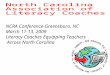 NCRA Conference-Greensboro, NC March 11-13, 2009 Literacy Coaches Equipping Teachers Across North Carolina