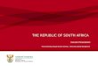 1 THE REPUBLIC OF SOUTH AFRICA Investor Presentation Thuto Shomang, Deputy Director General, Asset and Liability Management