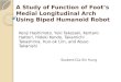 A Study of Function of Foot’s Medial Longitudinal Arch Using Biped Humanoid Robot Kenji Hashimoto, Yuki Takezaki, Kentaro Hattori, Hideki Kondo, Takamichi