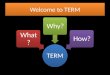 Welcome to TERM TERM What?Why?How?. What is T.E.R.M. T echnology E nhanced Redesign of M athematics