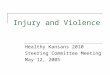 Injury and Violence Healthy Kansans 2010 Steering Committee Meeting May 12, 2005