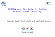 GEOFON and Its Role in Indian Ocean Tsunami Warning Joachim Saul, Toni Kraft and Winfried Hanka GITEWS