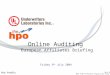 UL UK – European Affiliates Briefing – 6 July 2004 1 July 2004  The High Performance Organisation Group Ltd Online Auditing European Affiliates Briefing
