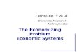 The Economizing Problem Economic Systems Lecture 3 & 4 Dominika Milczarek-Andrzejewska