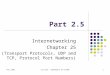 FALL 2005CSI 4118 – UNIVERSITY OF OTTAWA1 Part 2.5 Internetworking Chapter 25 (Transport Protocols, UDP and TCP, Protocol Port Numbers)