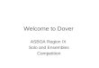 Welcome to Dover ASBOA Region IX Solo and Ensembles Competition