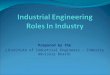 Prepared by the (Institute of Industrial Engineers – Industry Advisory Board)