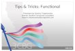 Tips & Tricks: Functional Presented by Antonio Trepesowsky Banner Student Functional Consultant Antonio.trepesowsky@sungardhe.com