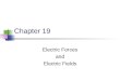 Chapter 19 Electric Forces and Electric Fields. 2 19.2 Electric Charges There are two kinds of electric charges Called positive and negative Negative