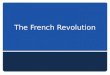 The French Revolution. Preliminary Stage Causes of the French Revolution