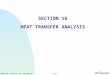 PAT328, Section 3, March 2001MAR120, Lecture 4, March 2001S16-1MAR120, Section 16, December 2001 SECTION 16 HEAT TRANSFER ANALYSIS