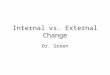 Internal vs. External Change Dr. Green. Change vs. Permanence Everything changes—Heraclitus Nothing changes—Parmenides Something changes and some things