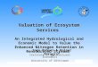 Ingo Bräuer Institute of Agricultural Economics University of Göttingen Valuation of Ecosystem Services An Integrated Hydrological and Economic Model to
