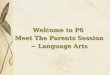 Welcome to P6 Meet The Parents Session ~ Language Arts