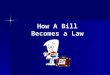 How A Bill Becomes a Law. Less than 10% of all bills become laws. Why? Lawmaking is long and complicated. Lawmaking is long and complicated. –100 steps