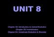 UNIT 8 Chapter 32: Introduction to Animal Evolution Chapter 33: Invertebrates Chapter 34: Vertebrate Evolution & Diversity