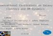 Observational Constraints on Galaxy Clusters and DM Dynamics Doron Lemze Tel-Aviv University / Johns Hopkins University Collaborators : Tom Broadhurst,