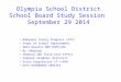 Olympia School District School Board Study Session September 29 2014 Adequate Yearly Progress (AYP) Steps of School Improvement 2014 Results MSP-HSPE-EOC
