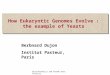 Berbnard Dujon Institut Pasteur, Paris Bioinformatics and Genome data Analysis How Eukaryotic Genomes Evolve : the example of Yeasts