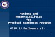 Actions and Responsibilities for Physical Readiness Program 1 6110.1J Enclosure (1)